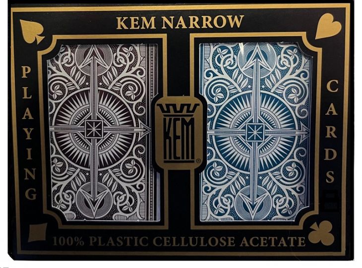 Kem Arrow Brown/Blue Bridge Size Regular Index, 2-Deck Set main image